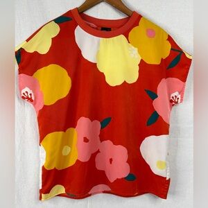 Icone Floral Red and Yellow Top size Large